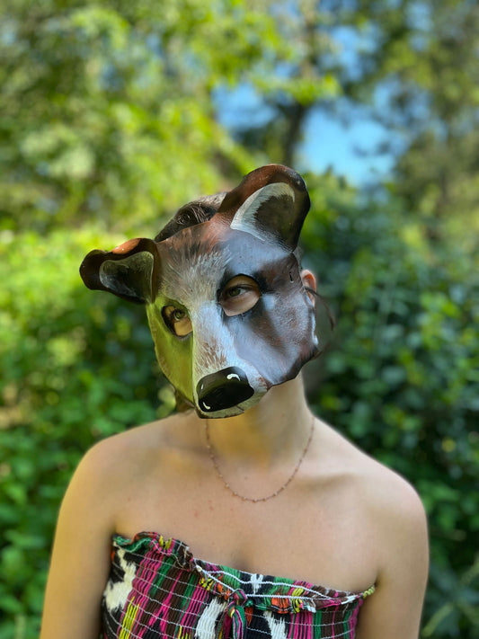 Bear Mask Handmade Leather Masks for Masquerade / Halloween / Cosplay