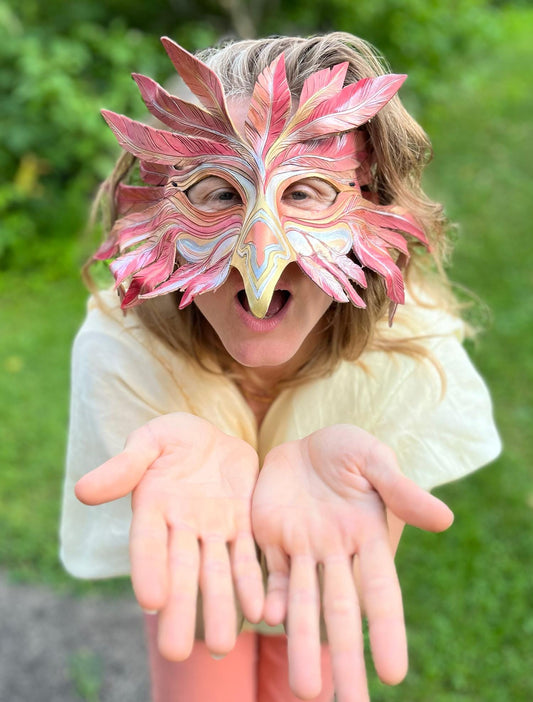 Phoenix Mask Handmade Leather Masks for Masquerade / Halloween / Cosplay