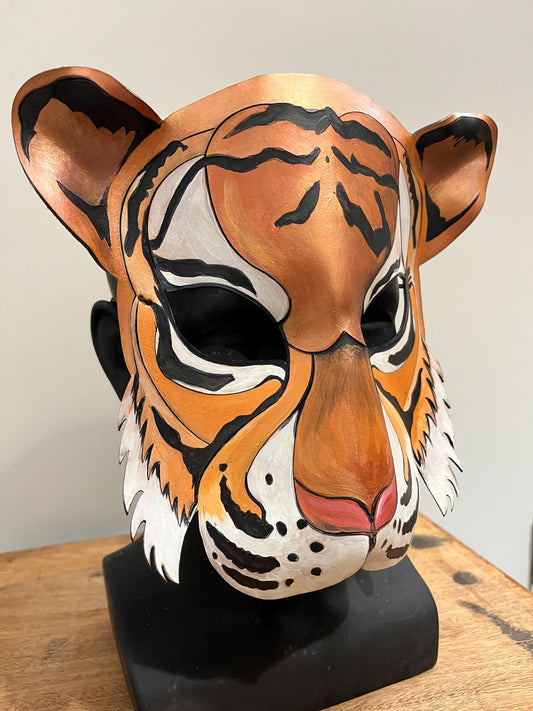 Tiger Handmade Leather Mask for Masquerade / Halloween / Cosplay Masks