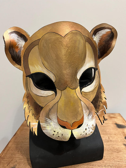 Cougar Handmade Leather Mask for Masquerade / Halloween / Cosplay Masks