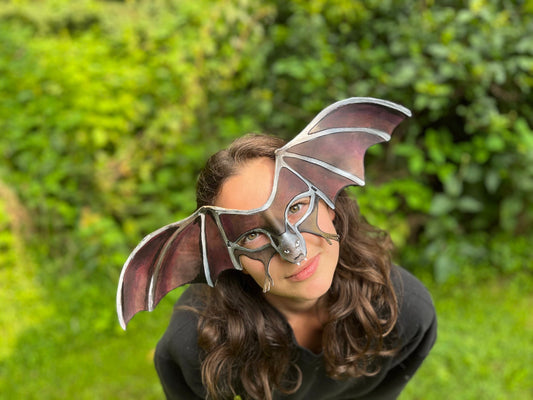 Badass Bat Handmade Leather Masquerade Halloween Mask