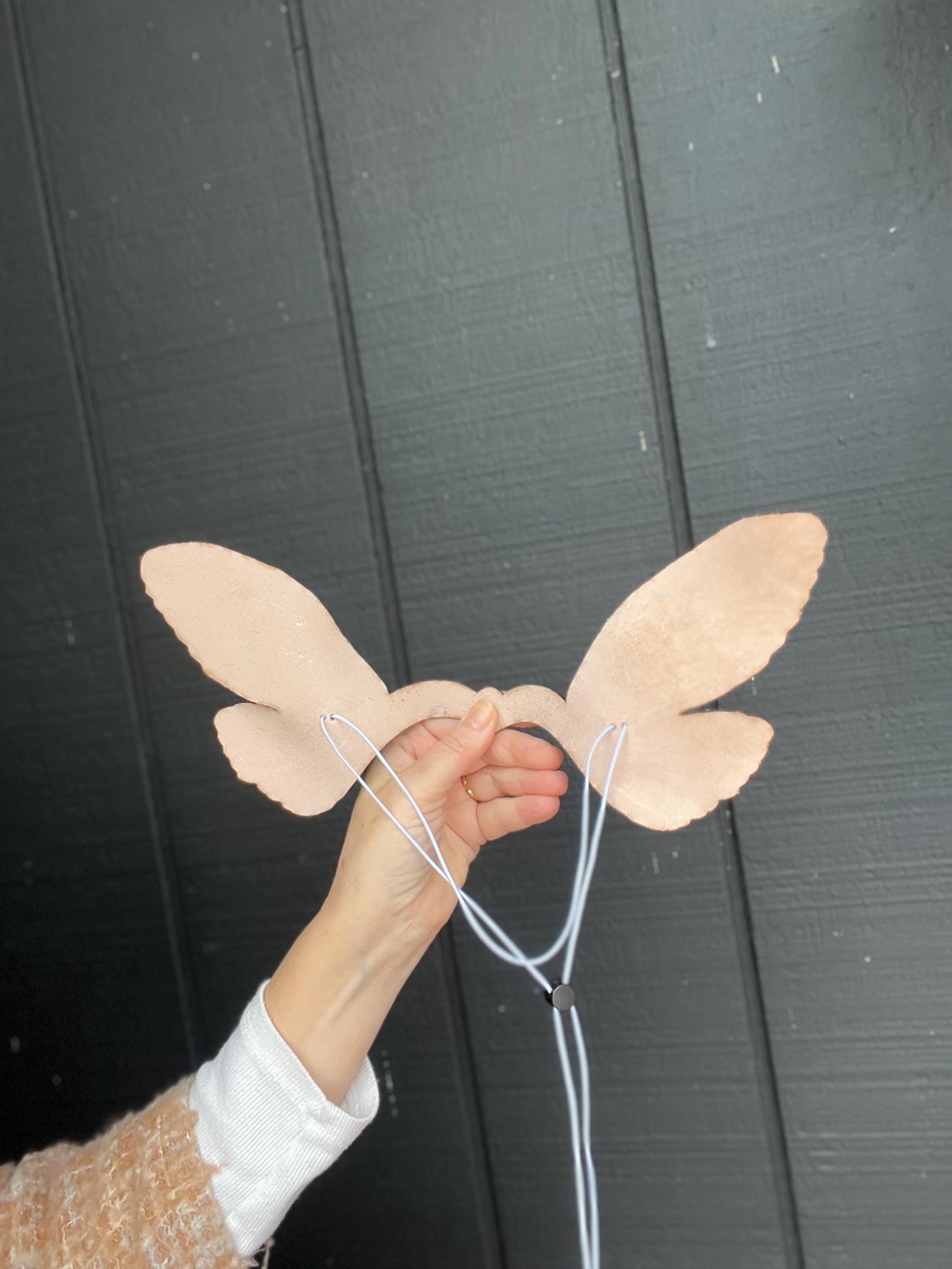 Fairy Wing Crown Headdress | Leather Cosplay headpiece | faerie costume | Masquerade Party | Renaissance Faire headdress | Faerie Festival