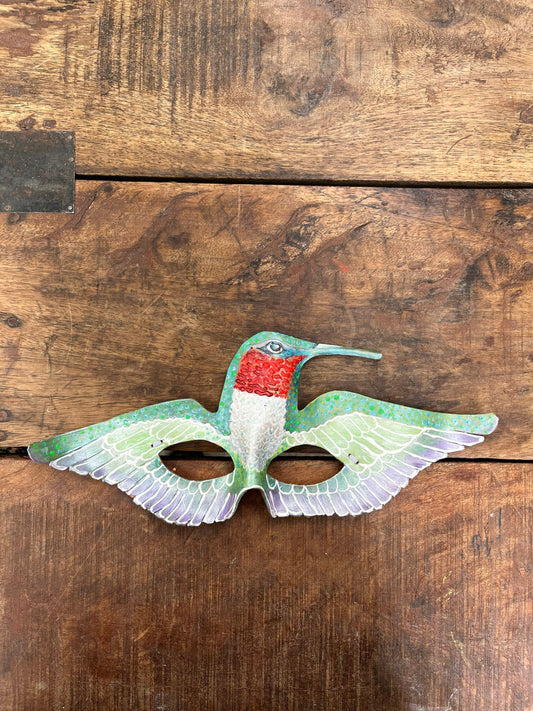 Ruby Hummingbird Mask Handmade Leather Mask for Masquerade / Halloween / Cosplay Masks