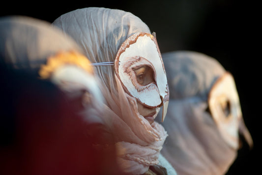 Barn Owl Handmade Leather Mask for Masquerade / Halloween / Cosplay Masks