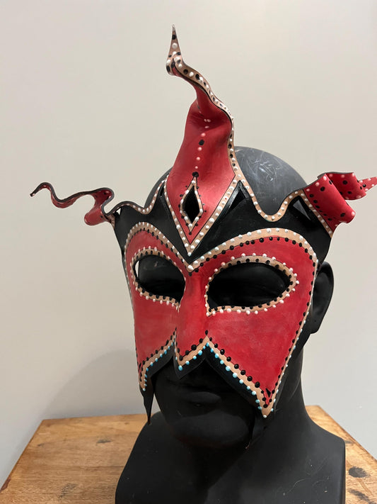 Jester 2 Handmade Leather Mask for Masquerade / Halloween / Cosplay Masks