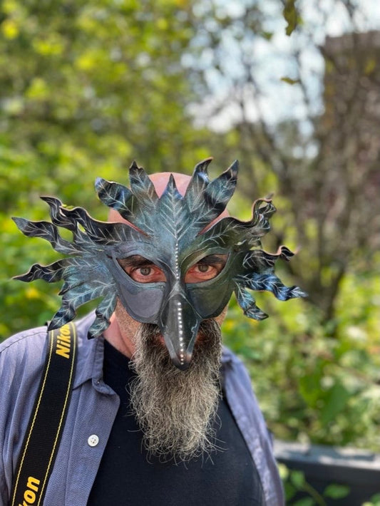Raven Handmade Leather Mask for Masquerade / Halloween / Cosplay Masks