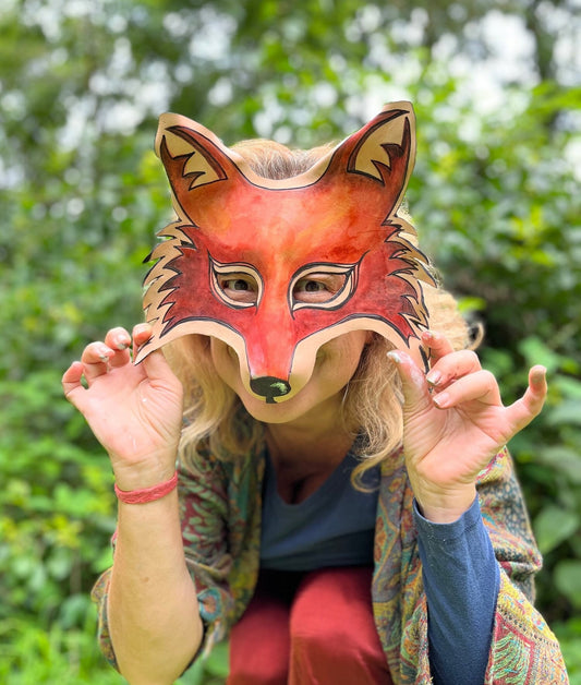 Fox Mask Handmade Leather Masks for Masquerade / Halloween / Cosplay