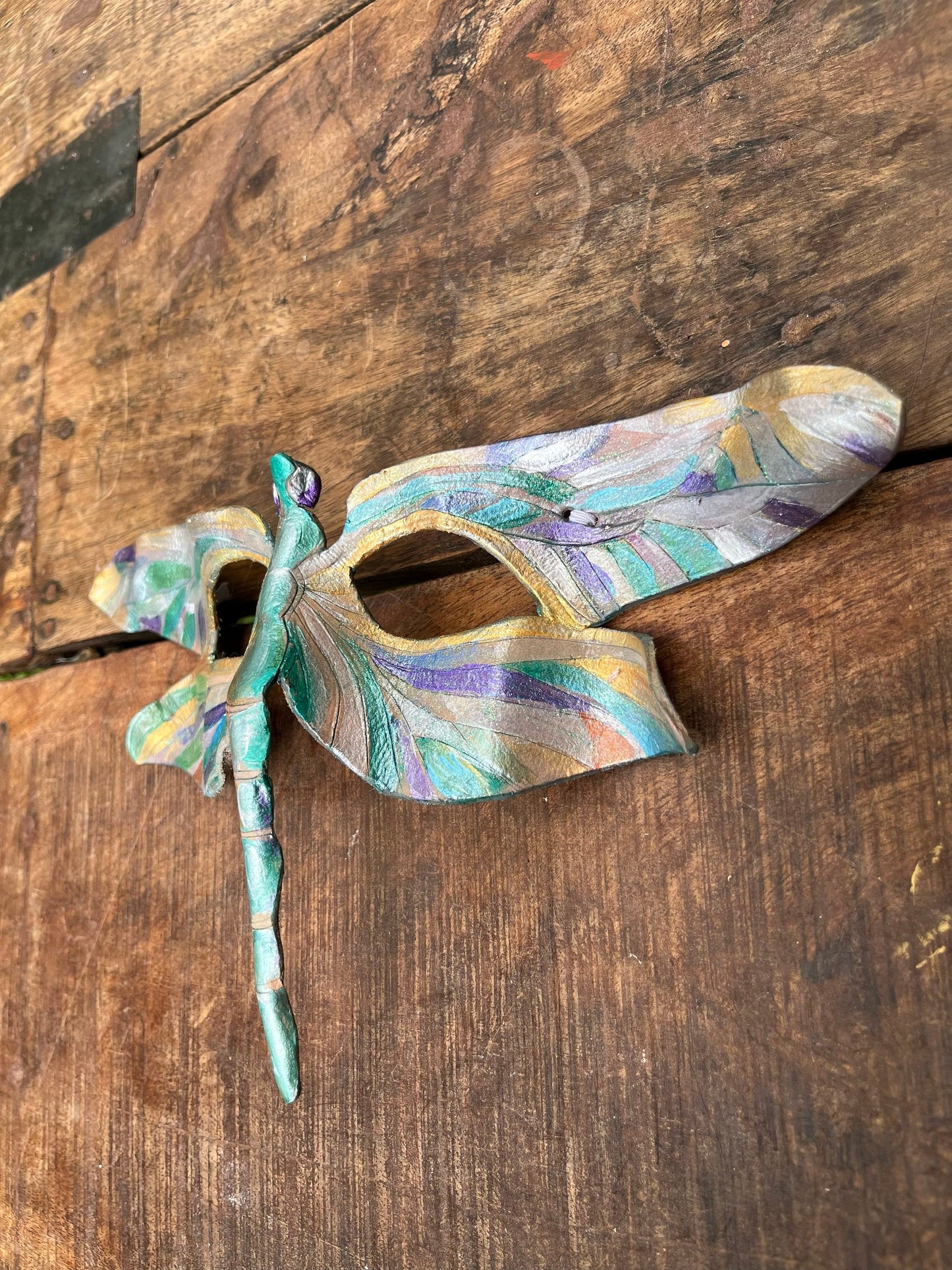 Dragonfly Mask Handmade Leather Masks for Masquerade / Halloween / Cosplay