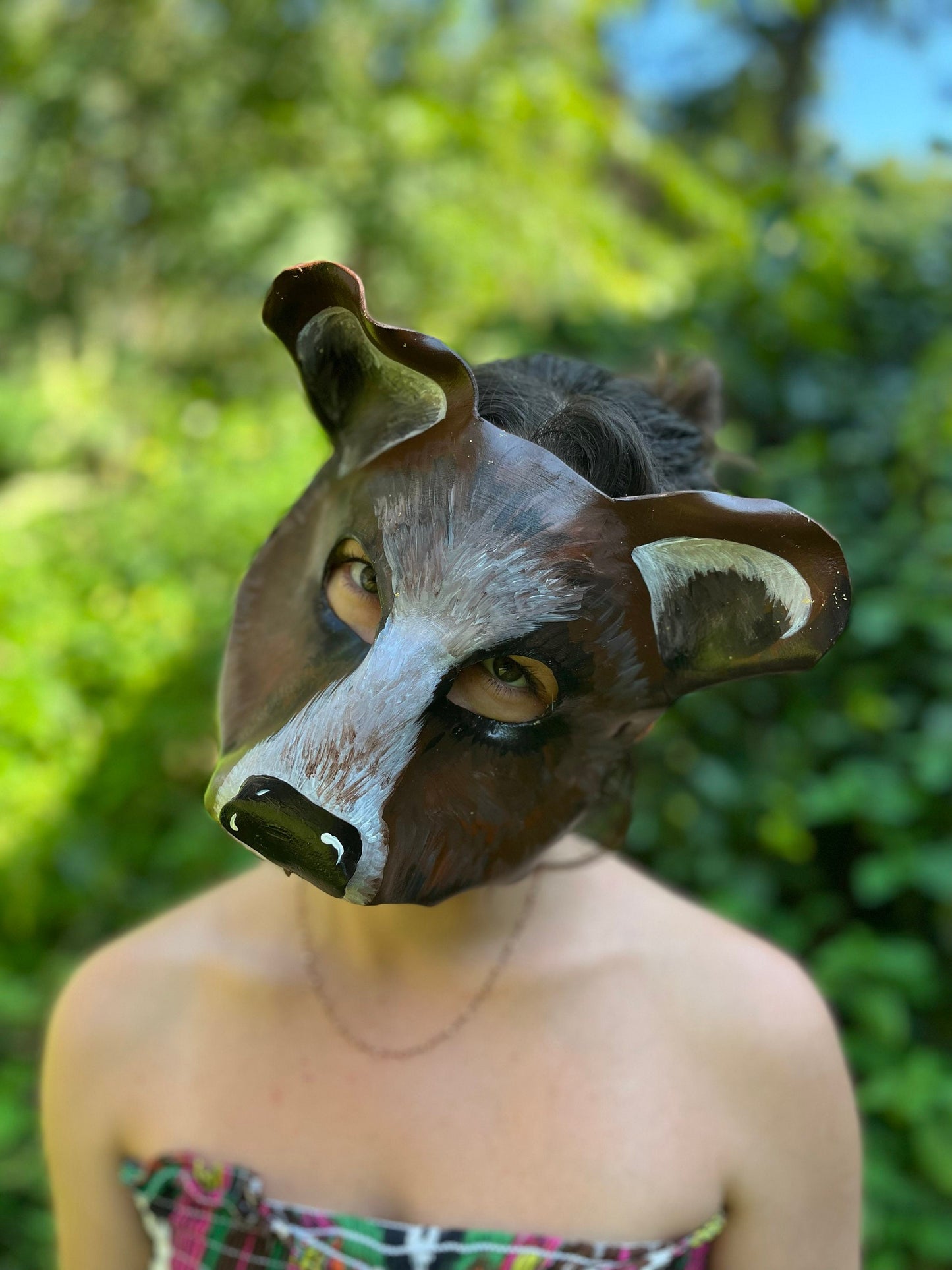Bear Mask Handmade Leather Masks for Masquerade / Halloween / Cosplay