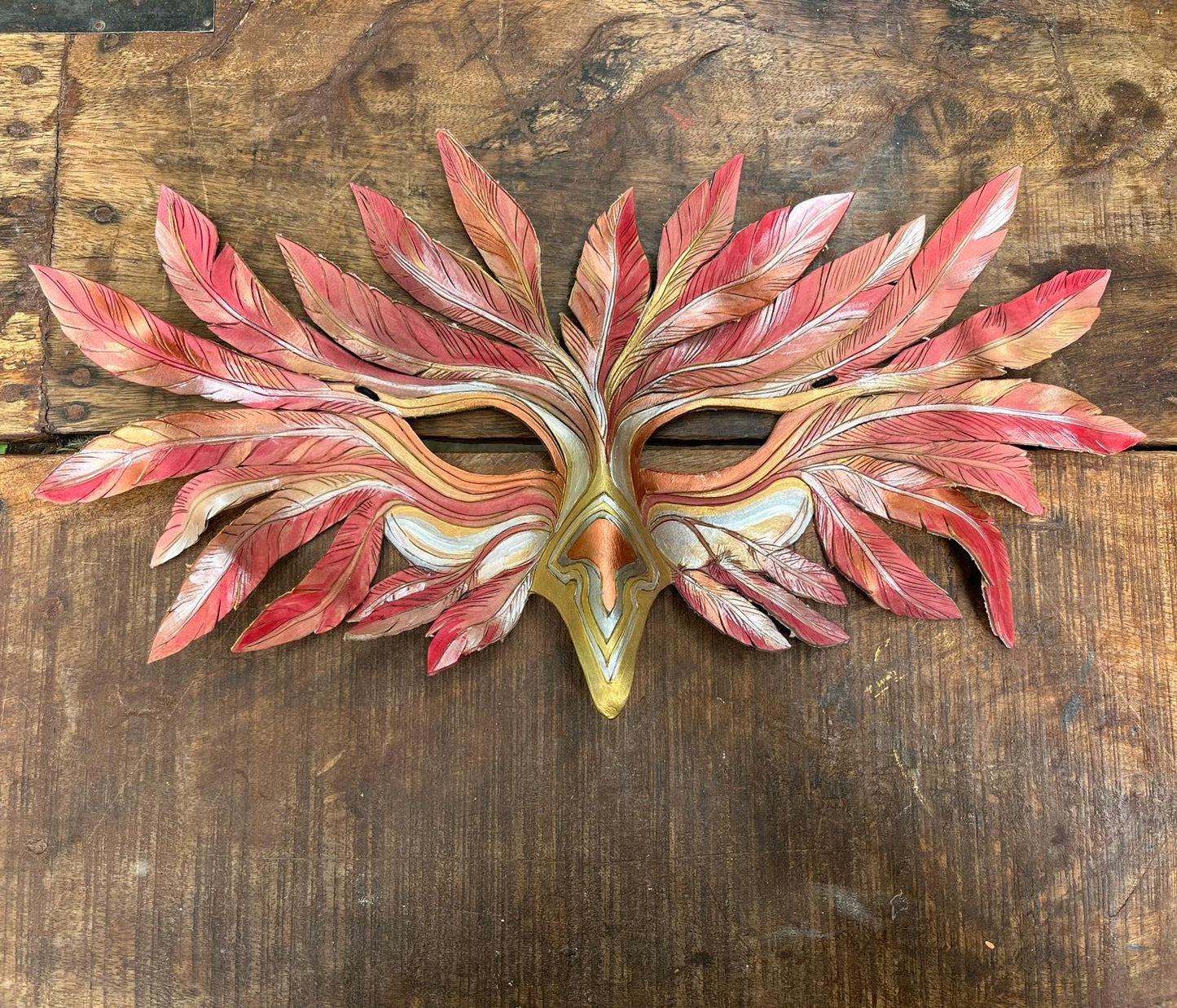 Phoenix Mask Handmade Leather Masks for Masquerade / Halloween / Cosplay