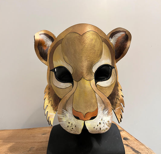 Cougar Handmade Leather Mask for Masquerade / Halloween / Cosplay Masks