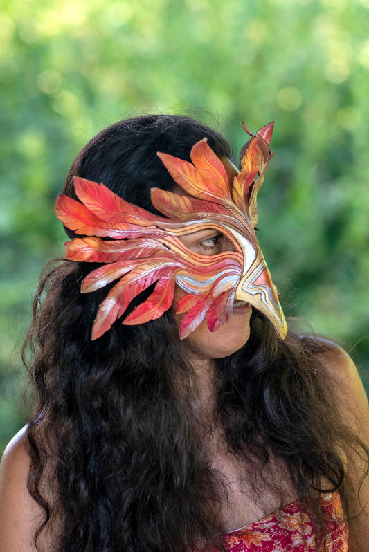 Phoenix Mask Handmade Leather Masks for Masquerade / Halloween / Cosplay