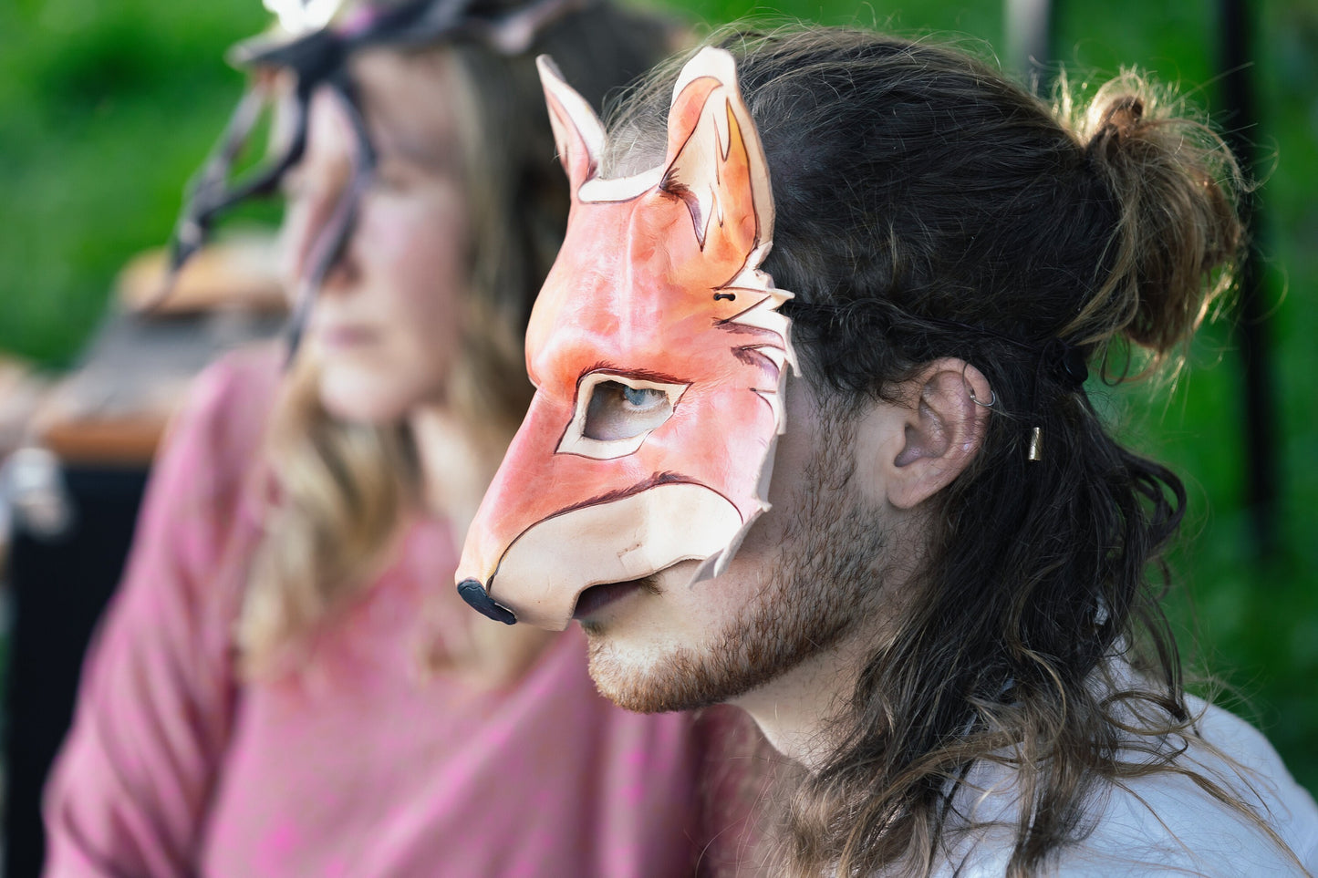 Fox Mask Handmade Leather Masks for Masquerade / Halloween / Cosplay