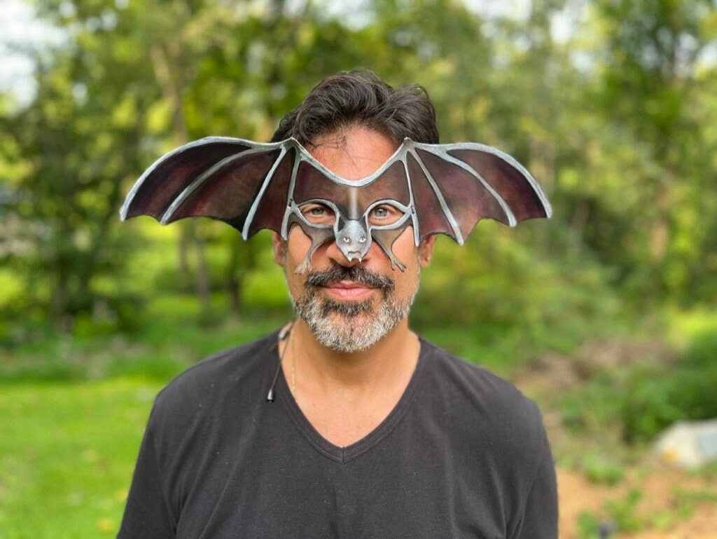 Badass Bat Handmade Leather Masquerade Halloween Mask